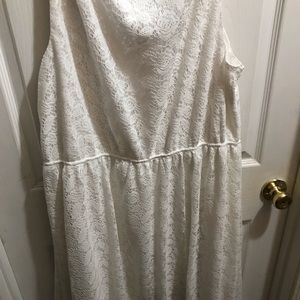 White lace/floral dress